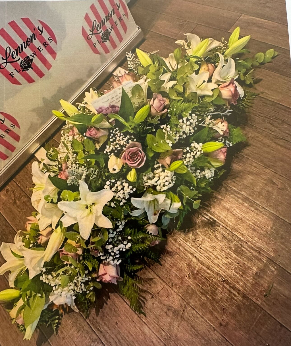 Coffin Sprays - Roses with Lily’s